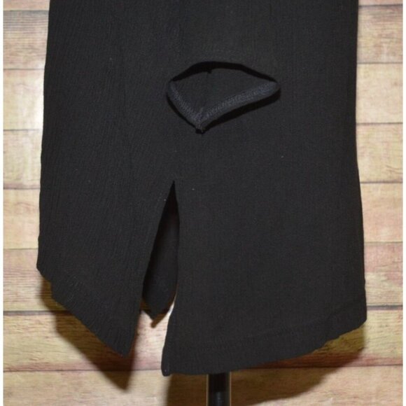 Cathy Daniels Ladies Black Tunic Blouse Top Size M Embroidered V-Neck Crystals - Picture 6 of 9